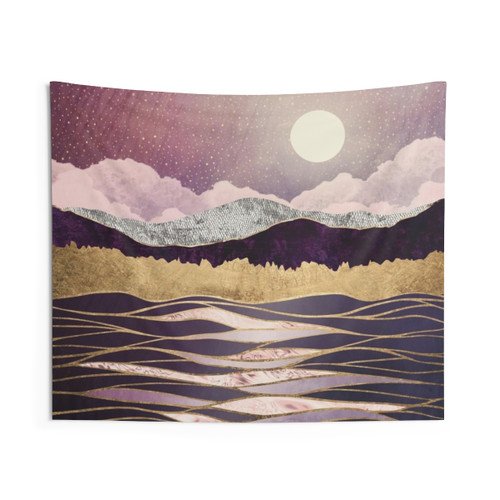 Lunar Waves Abstract Tapestry