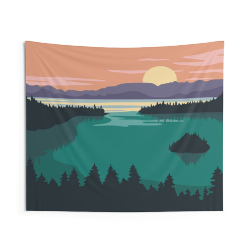 Emerald Bay Tapestry - Scenic Lake Tahoe Wall Art