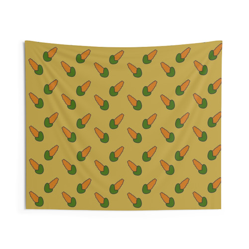 Simpsonesque Corn Tapestry for Kitchen Curtains