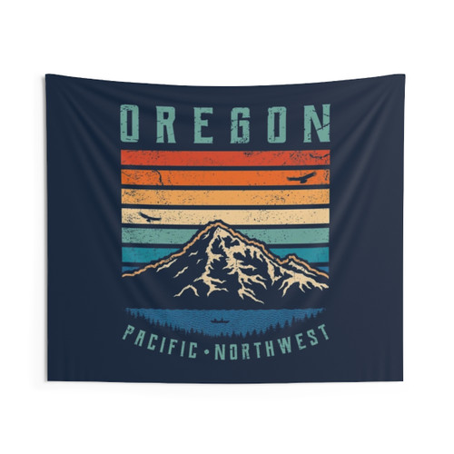 Retro Oregon Mountain Tapestry