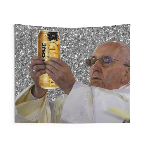 Pope with Gold Four Loko Tapestry