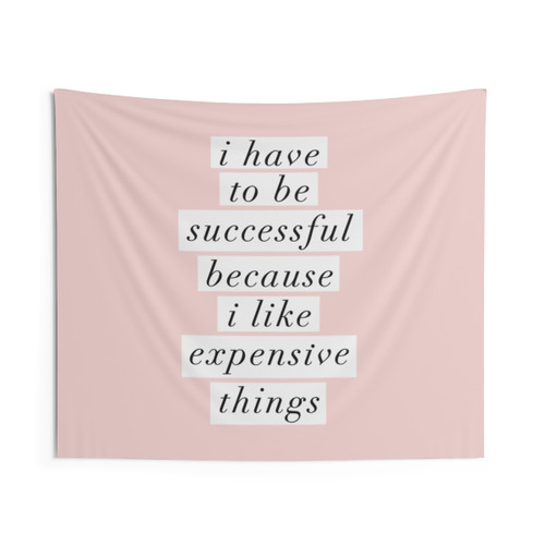 Inspirational tapestry with motivational quote