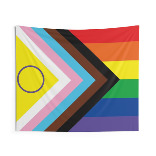 Intersex-Inclusive Progress Pride Flag Tapestry