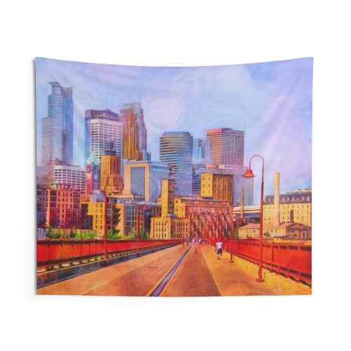 Cityscape Tapestry Featuring the Minneapolis Skyline