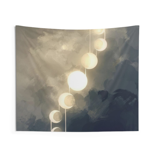 Celestial Moon Phases Tapestry
