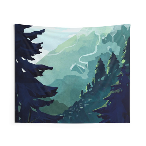 Canadian Mountain Landscape Tapestry