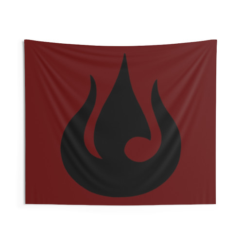 Fire Nation Royal Banner Tapestry - Handwoven Wall Hanging