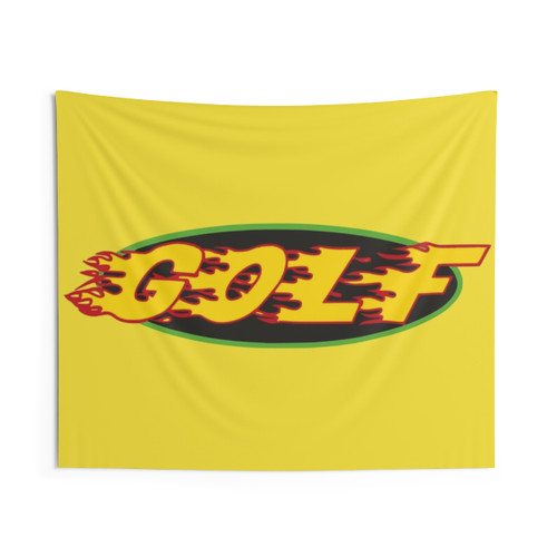 Golf Flames Tapestry Wall Hanging