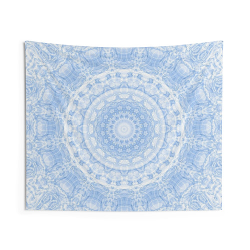 Soft Blue Mandala Tapestry Wall Decor