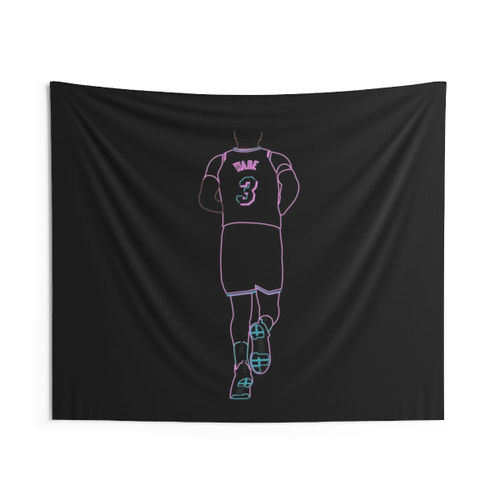 Dwyane Wade Miami Vice Neon Tapestry