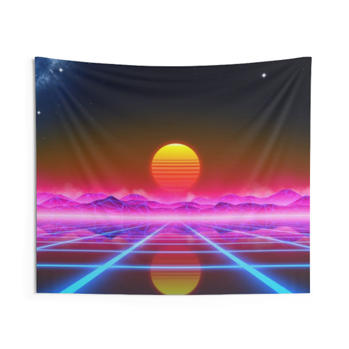 Synthwave Landscape Tapestry
