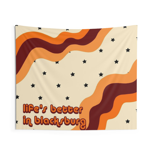 Groovy Stars Tapestry for Virginia Tech Hokies Fans