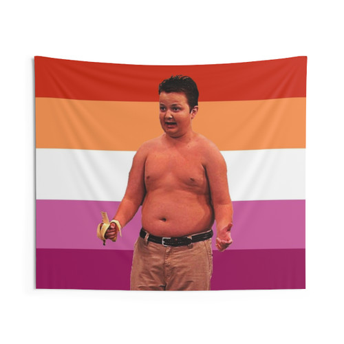 Lesbian Pride Gibby Tapestry - LGBT iCarly Memes Wall Hanging