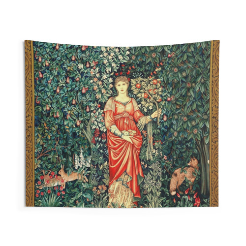 Pomona Goddess of Abundance Floral Tapestry