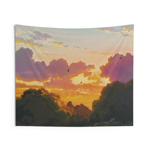 Anime Sunset Tapestry Wall Hanging
