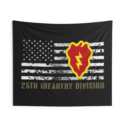 25th Infantry Division Distressed Flag Tapestry