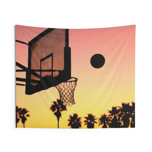 Basketball Sunset Tapestry