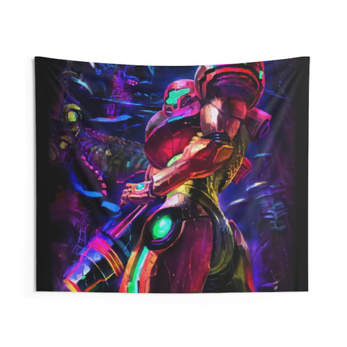 Samus Aran Metroid Tapestry - Nintendo Gaming Decor
