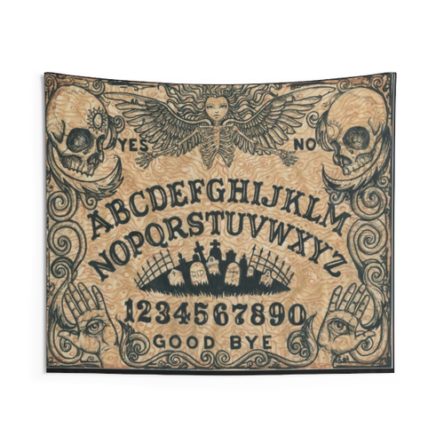 Occult Witch Board Tapestry with Angel of Death Design