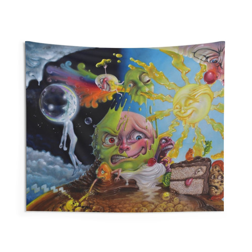 Surreal Dreamscape Tapestry by Artist Stephen Gibb