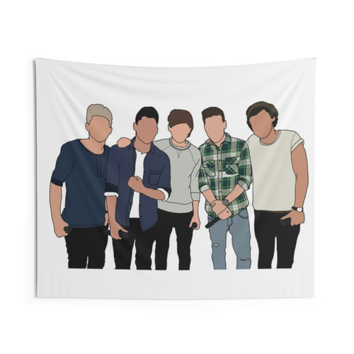 One Direction OT5 Tapestry - Boy Band Wall Hanging