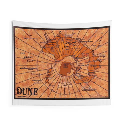 DUNE Map Tapestry - Sci-Fi Fantasy Wall Art