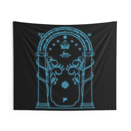 Moria Door Tapestry - Tolkien-Inspired Wall Hanging