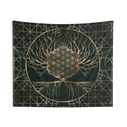 Flower of Life Tree of Life Tapestry