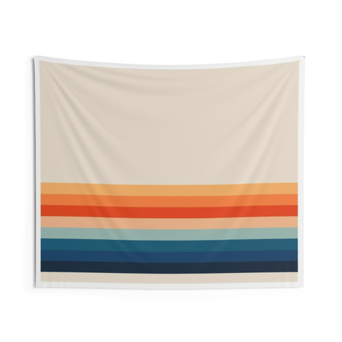 Retro Sunset Stripes Tapestry