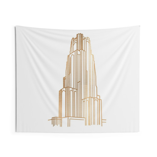 Rose Gold Cathedral of Learning Tapestry