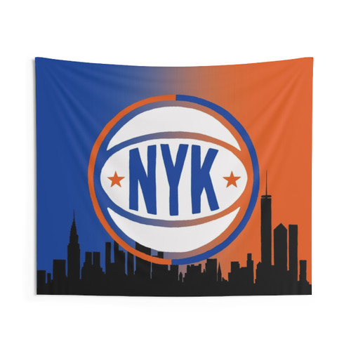 Retro New York Knicks Basketball Tapestry