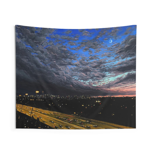 Night City Tapestry Wall Hanging
