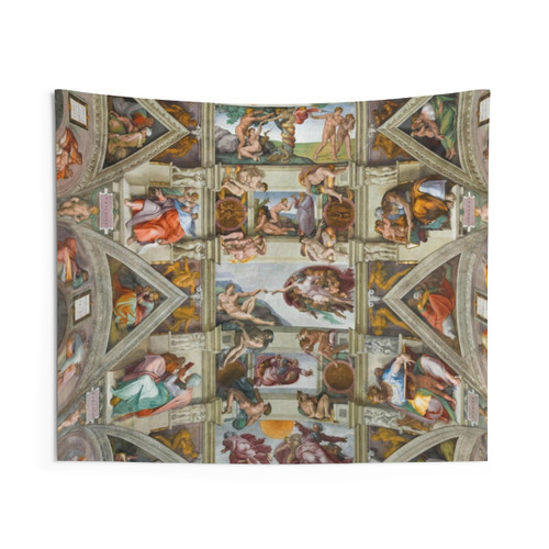 Michelangelo Sistine Chapel Tapestry - Renaissance Art Reproduction