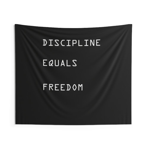 Discipline Equals Freedom Motivational Tapestry