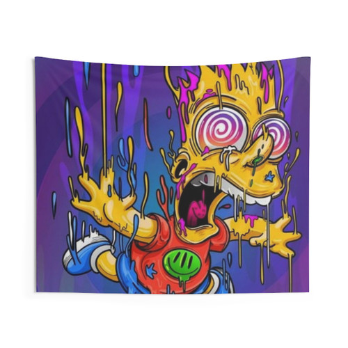 Bart Simpson Cartoon Character Tapestry Wall Hanging