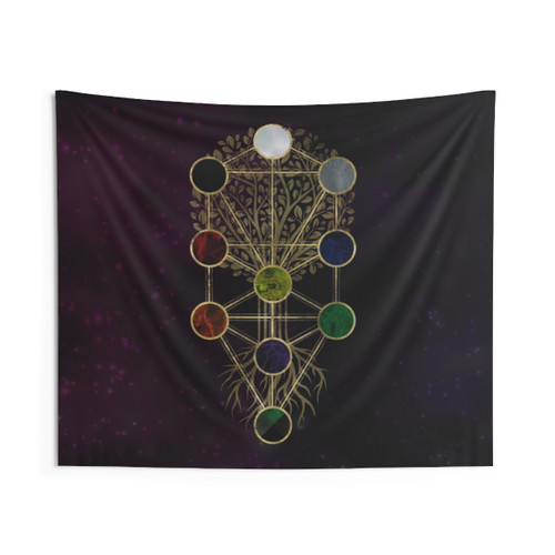 Kabbalah Tree of Life Tapestry Wall Art