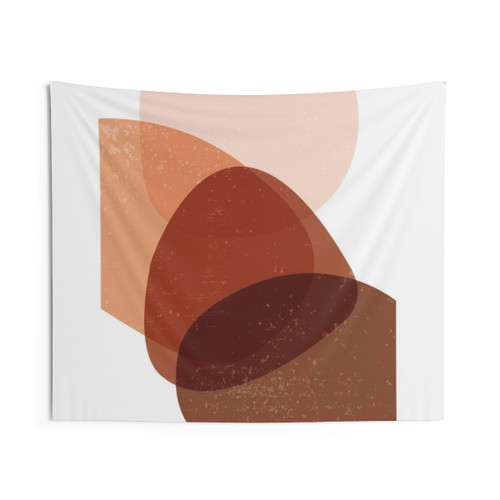 Terracotta Abstract 70 - Modern Tapestry with Organic Shapes