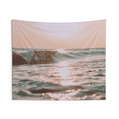 Pink Skies Landscape Tapestry