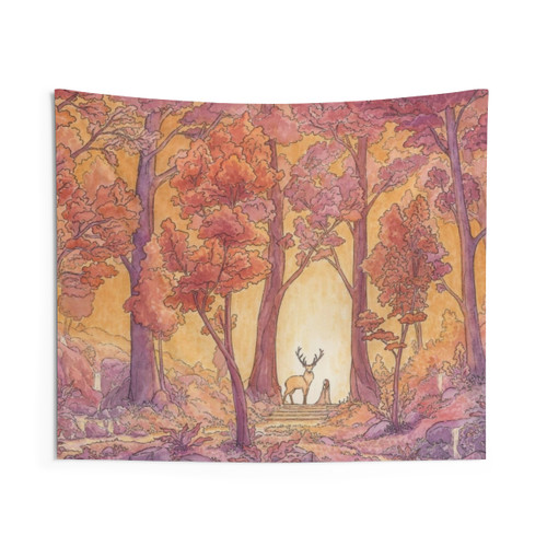 Whimsical Cathedral Landscape Tapestry