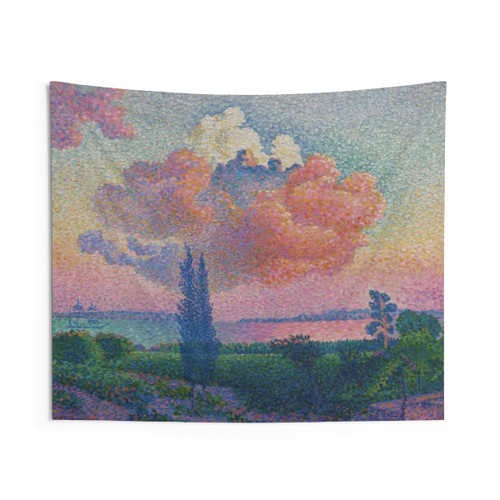 Abstract French Tapestry Wall Hanging - The Rose Cloud