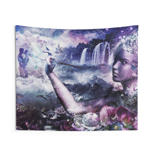 The Painter Tapestry by Cameron Gray - Surreal Floral Wall Art