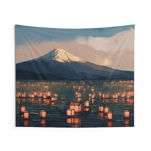 Fuji Water Lantern Tapestry