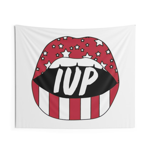 IUP Crimson Hawks Lips Tapestry