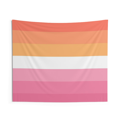 Pastel Lesbian Pride Flag Tapestry