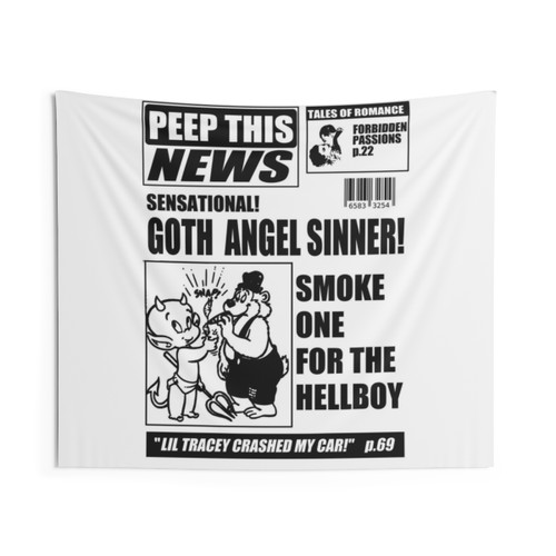 Lil Peep Style Alien News Tapestry