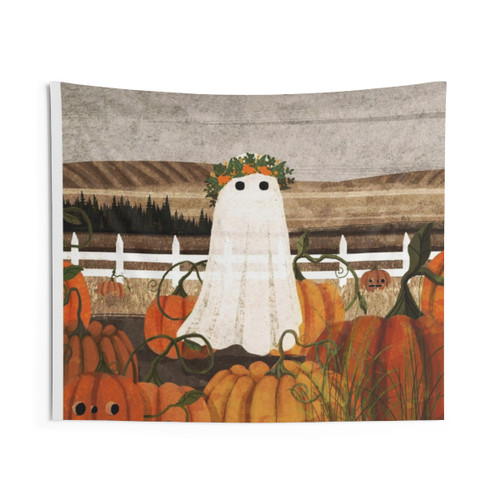 Haunted Pumpkin Patch Tapestry Wall Hanging