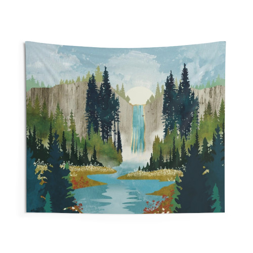 Waterfall Vista Tapestry - Nature Wall Art