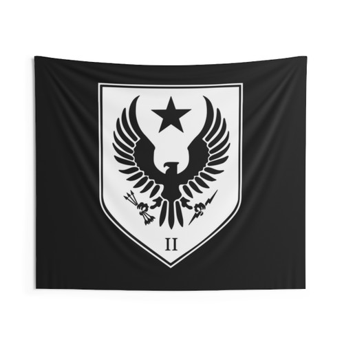 Spartan-II Logo White Large Tapestry