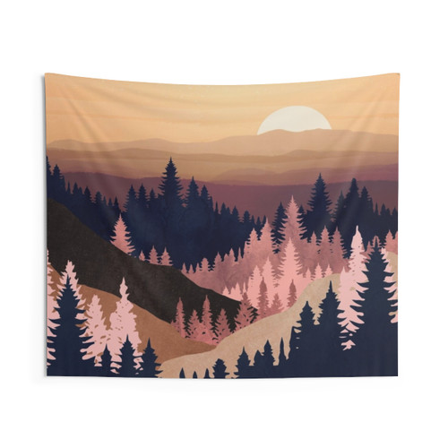 Summer Dusk Landscape Tapestry