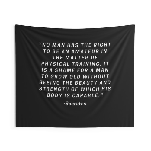 Socrates Training Tapestry - Bodybuilding Wall Art